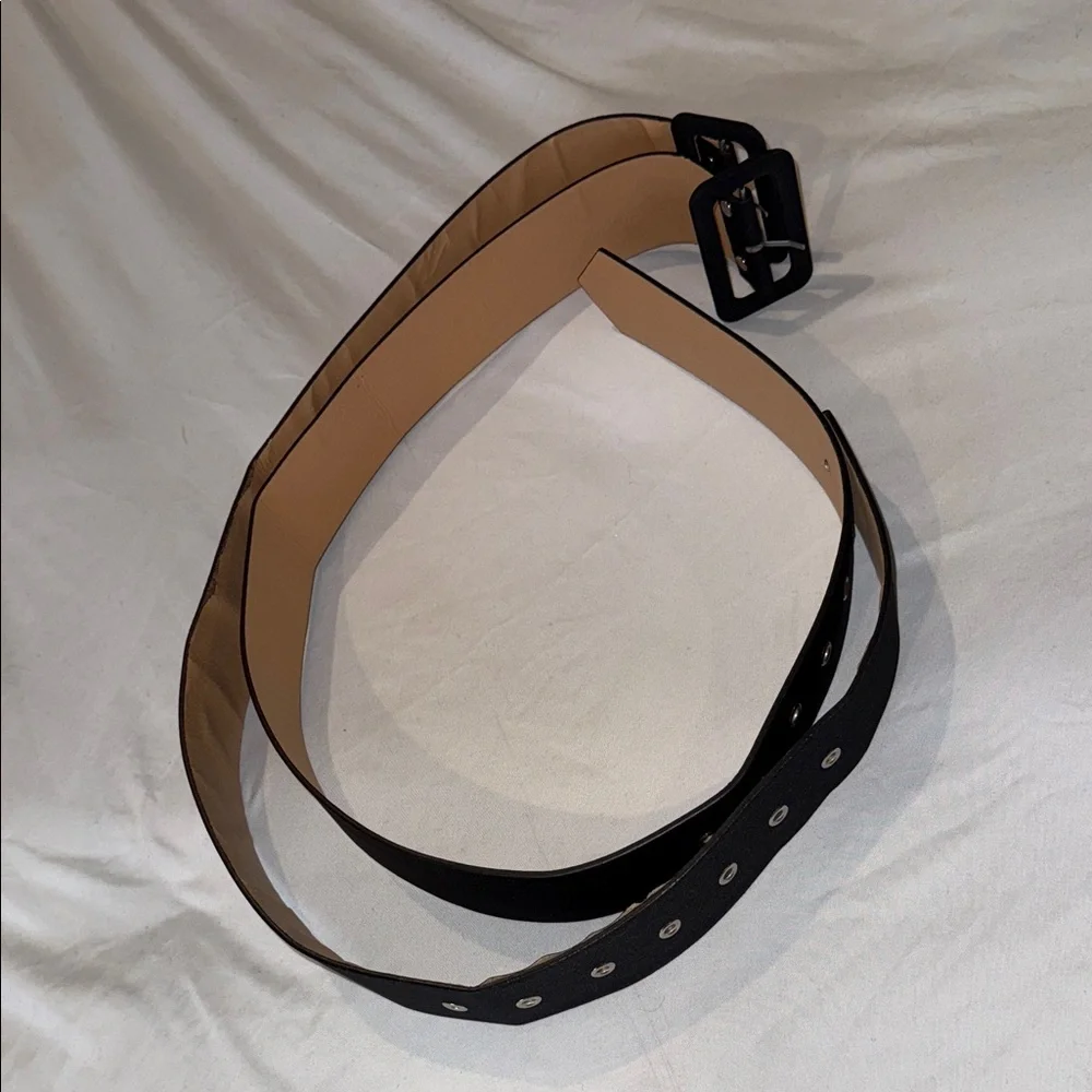 Black Leather Men's Belt